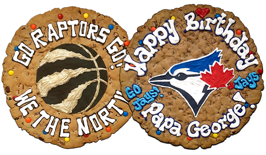 Happy Birthday - Toronto Raptor, Toronto Maple Leafs, Toronto Blue Jay Cookies of Love For Sports Fans